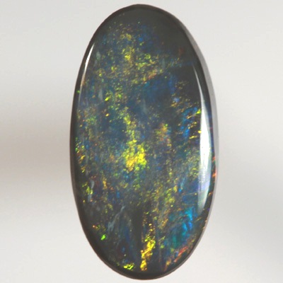 SOLID BLACK OPAL Bright golden fire, rose gold to yellow gold
